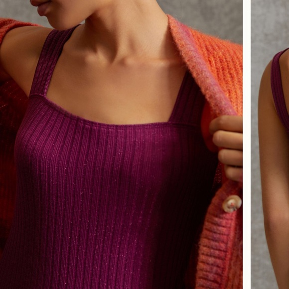 Nwt vada shimmer crop top anthropologie m - Picture 3 of 14